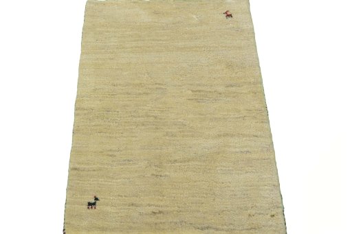 Surface texture of New Persian Gabbeh rug with natural Wool and intricate pattern