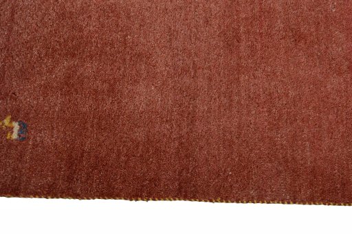 Close-up detail of New Persian Gabbeh rug from Iran / Persia showing Wool weave