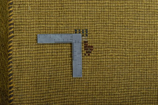 Close-up detail of New Persian Gabbeh rug from Iran / Persia showing Wool weave