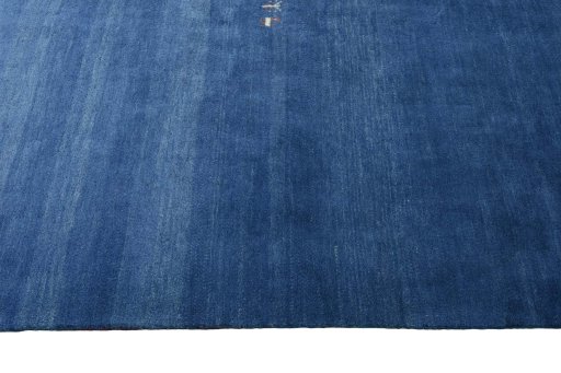 Close-up detail of New Persian Gabbeh rug from Iran / Persia showing Wool weave