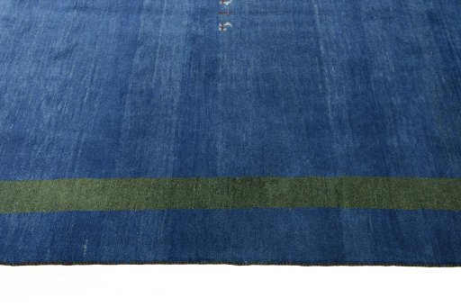 Close-up detail of New Persian Gabbeh rug from Iran / Persia showing Wool weave