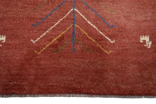 Central medallion detail of New Persian Gabbeh rug from Iran / Persia