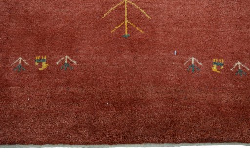 Central medallion detail of New Persian Gabbeh rug from Iran / Persia
