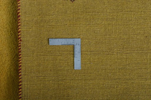 Close-up detail of New Persian Gabbeh rug from Iran / Persia showing Wool weave