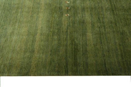 Close-up detail of New Persian Gabbeh rug from Iran / Persia showing Wool weave