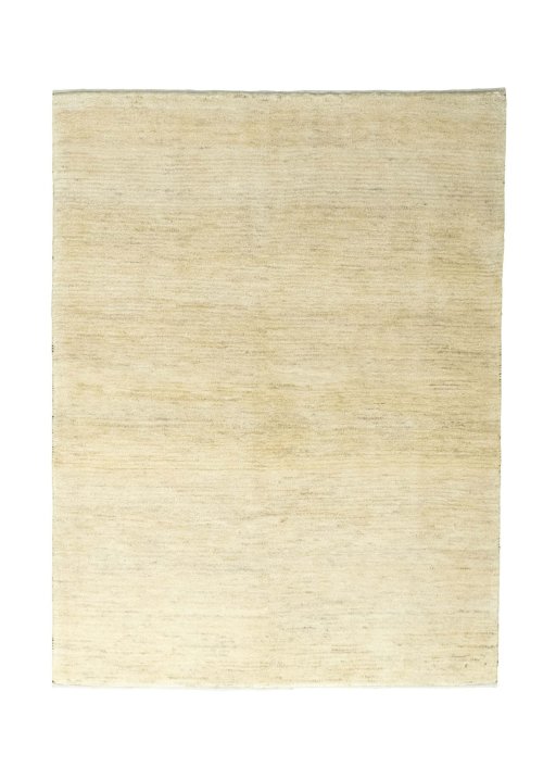 Full view of New Persian Gabbeh rug from Iran / Persia, 202 × 153 cm in Beige tones