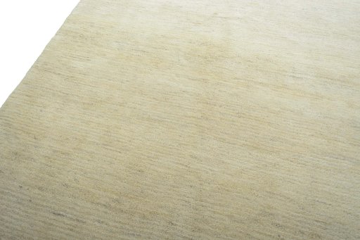 Backside of handmade New Persian Gabbeh rug showing knot structure and weave density