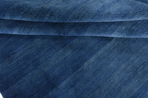 Full view of New Persian Gabbeh rug from Iran / Persia, 255 × 207 cm in Blue tones