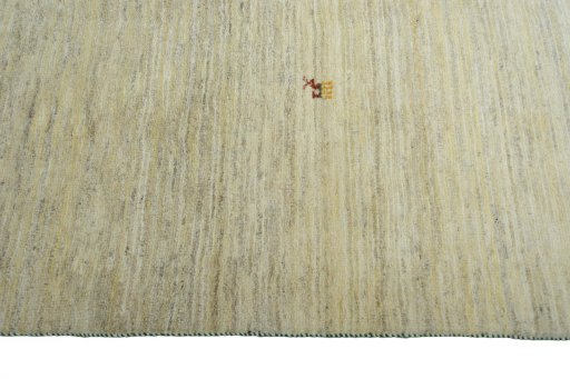 Close-up detail of New Persian Gabbeh rug from Iran / Persia showing Wool weave