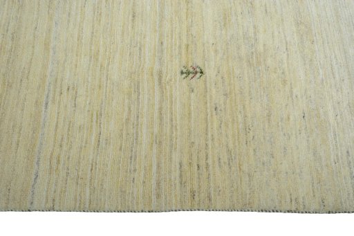 Close-up detail of New Persian Gabbeh rug from Iran / Persia showing Wool weave