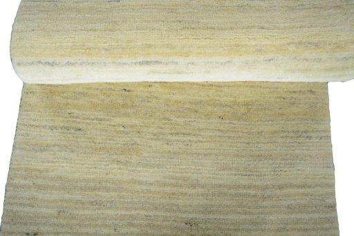 Full view of New Persian Gabbeh rug from Iran / Persia, 141 × 71 cm in Beige tones