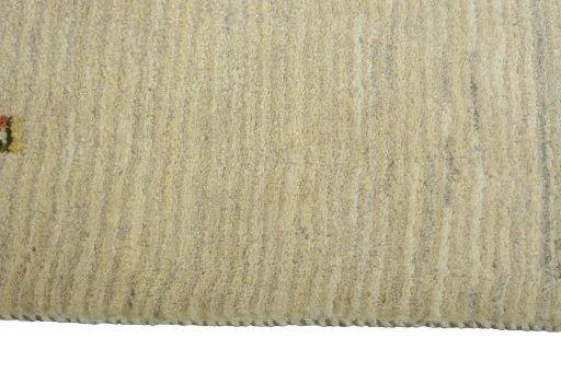 Close-up detail of New Persian Gabbeh rug from Iran / Persia showing Wool weave