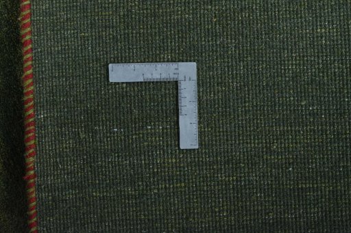 Close-up detail of New Persian Gabbeh rug from Iran / Persia showing Wool weave
