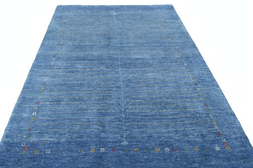 Surface texture of New Persian Gabbeh rug with natural Wool and intricate pattern