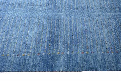 Close-up detail of New Persian Gabbeh rug from Iran / Persia showing Wool weave