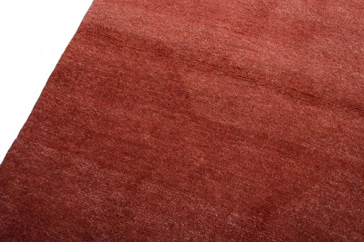 Backside of handmade New Persian Gabbeh rug showing knot structure and weave density
