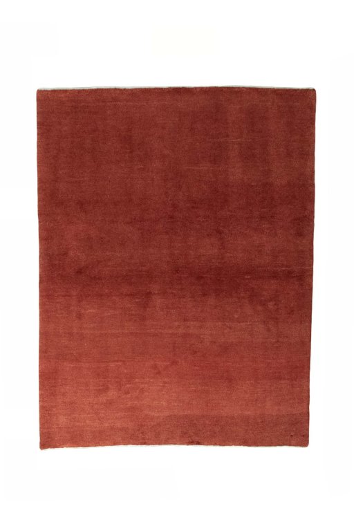 Full view of New Persian Gabbeh rug from Iran / Persia, 195 × 150 cm in Red tones