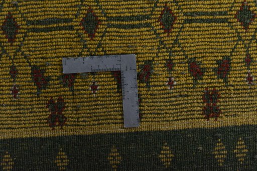 Close-up detail of New Persian Gabbeh rug from Iran / Persia showing Wool weave