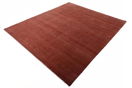 Corner detail of New Persian Gabbeh rug showing border pattern and Wool pile