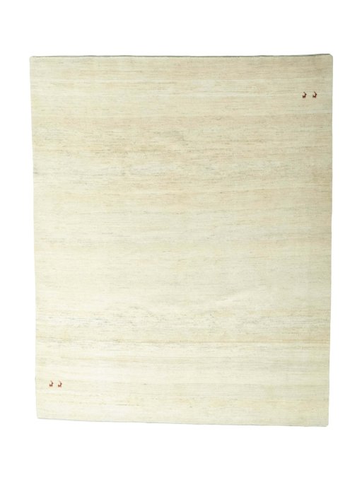 Full view of New Persian Gabbeh rug from Iran / Persia, 311 × 253 cm in Beige tones
