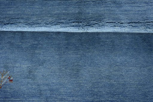 Full view of New Persian Gabbeh rug from Iran / Persia, 195 × 153 cm in Blue tones