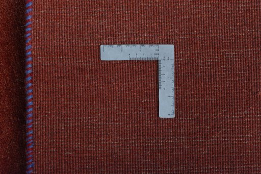Close-up detail of New Persian Gabbeh rug from Iran / Persia showing Wool weave