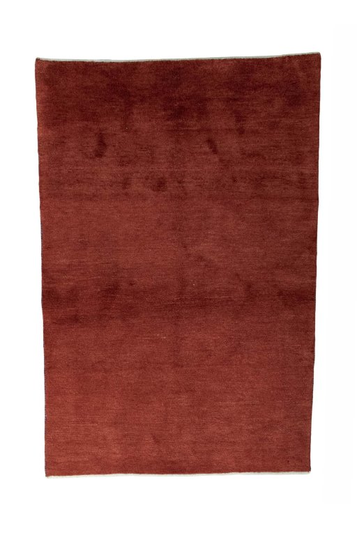 Full view of New Persian Gabbeh rug from Iran / Persia, 185 × 122 cm in Red tones