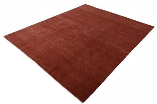 Corner detail of New Persian Gabbeh rug showing border pattern and Wool pile