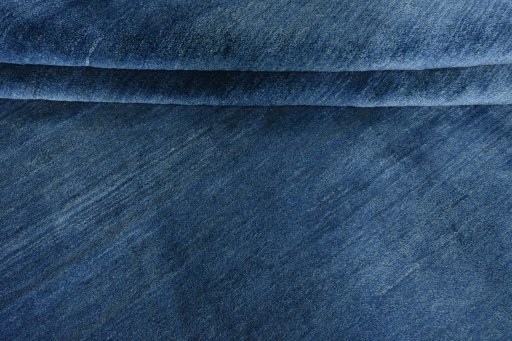 Full view of New Persian Gabbeh rug from Iran / Persia, 255 × 205 cm in Blue tones