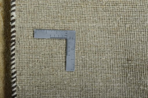Close-up detail of New Persian Gabbeh rug from Iran / Persia showing Wool weave