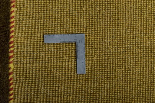 Close-up detail of New Persian Gabbeh rug from Iran / Persia showing Wool weave