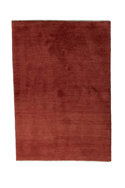 Full view of New Persian Gabbeh rug from Iran / Persia, 185 × 128 cm in Red tones