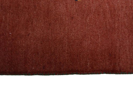 Close-up detail of New Persian Gabbeh rug from Iran / Persia showing Wool weave