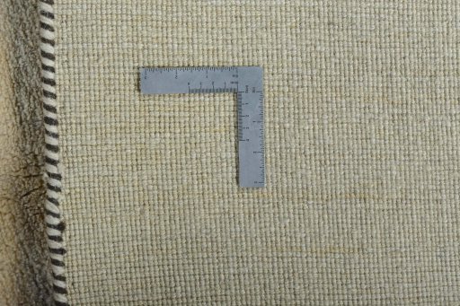 Close-up detail of New Persian Gabbeh rug from Iran / Persia showing Wool weave