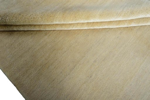 Full view of New Persian Gabbeh rug from Iran / Persia, 302 × 203 cm in Beige tones