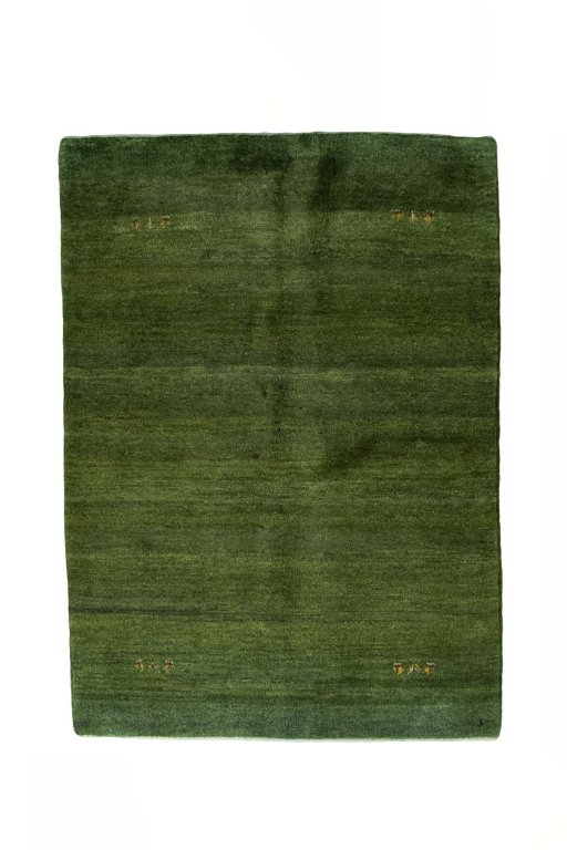 Full view of New Persian Gabbeh rug from Iran / Persia, 208 × 149 cm in Green tones