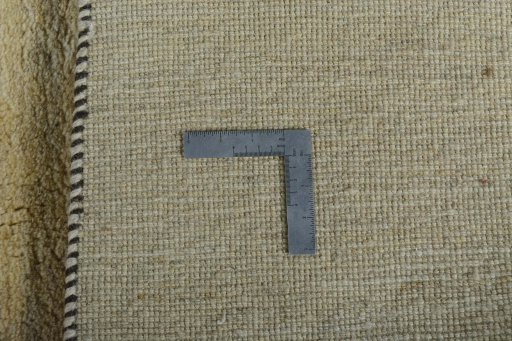 Close-up detail of New Persian Gabbeh rug from Iran / Persia showing Wool weave