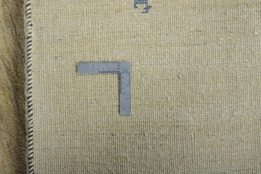 Close-up detail of New Persian Gabbeh rug from Iran / Persia showing Wool weave