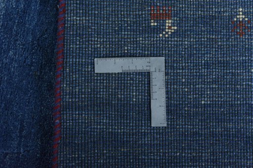 Close-up detail of New Persian Gabbeh rug from Iran / Persia showing Wool weave