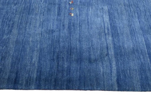 Close-up detail of New Persian Gabbeh rug from Iran / Persia showing Wool weave