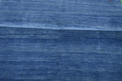 Full view of New Persian Gabbeh rug from Iran / Persia, 237 × 168 cm in Blue tones