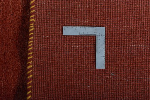 Close-up detail of New Persian Gabbeh rug from Iran / Persia showing Wool weave