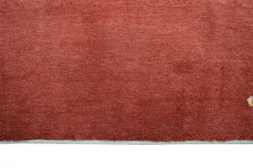 Central medallion detail of New Persian Gabbeh rug from Iran / Persia