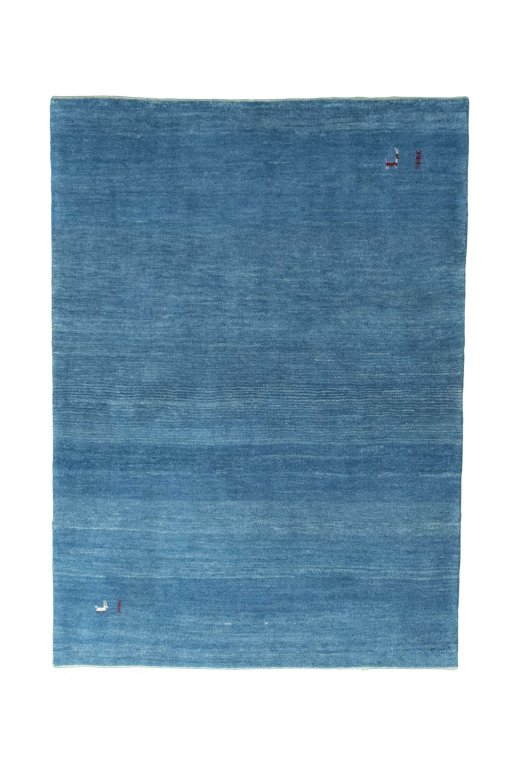 Full view of New Persian Gabbeh rug from Iran / Persia, 200 × 147 cm in Blue tones