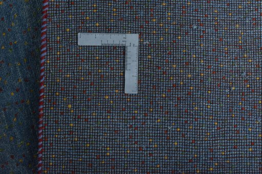 Close-up detail of New Persian Gabbeh rug from Iran / Persia showing Wool weave