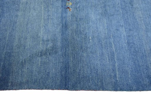 Close-up detail of New Persian Gabbeh rug from Iran / Persia showing Wool weave