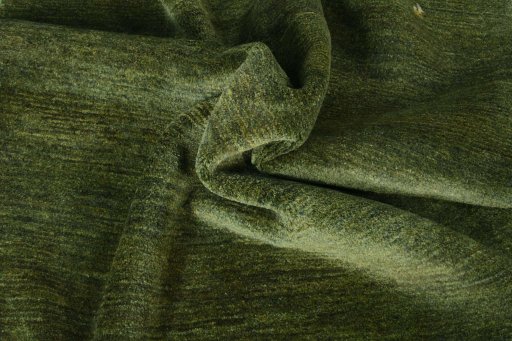 Corner detail of New Persian Gabbeh rug showing border pattern and Wool pile