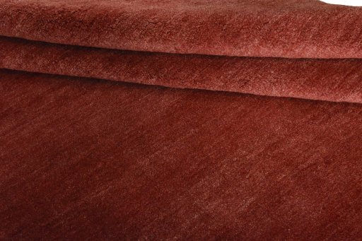 Full view of New Persian Gabbeh rug from Iran / Persia, 241 × 172 cm in Red tones