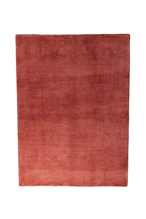 Full view of New Persian Gabbeh rug from Iran / Persia, 231 × 170 cm in Red tones