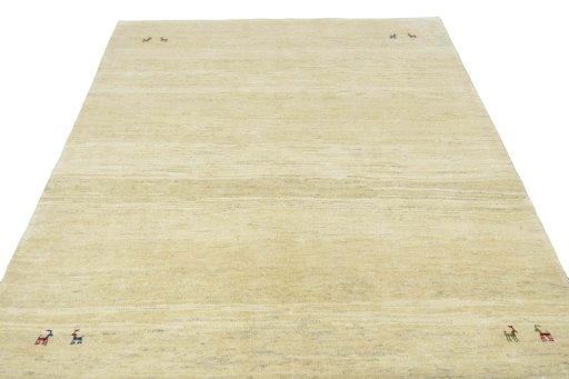 Surface texture of New Persian Gabbeh rug with natural Wool and intricate pattern